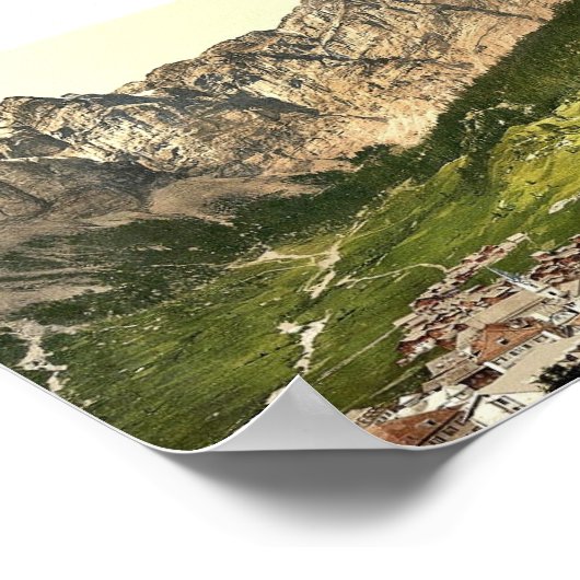 Leukerbad, Valais, Alpen, Zwitserland Ph Poster (Hoek)