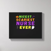 Leukste engste verpleegster ooit grappige Hallowee Canvas Afdruk (Voorkant)