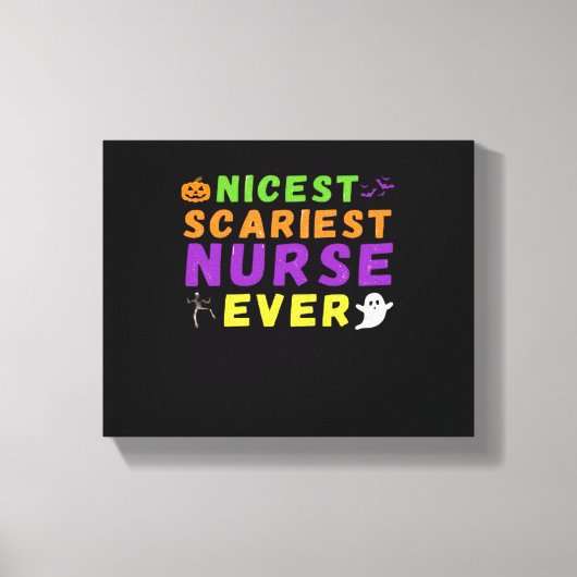 Leukste engste verpleegster ooit grappige Hallowee Canvas Afdruk (Voorkant)