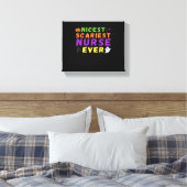 Leukste engste verpleegster ooit grappige Hallowee Canvas Afdruk (Insitu (Slaapkamer))