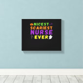 Leukste engste verpleegster ooit grappige Hallowee Canvas Afdruk (Insitu (Houten vloer))