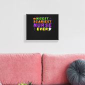 Leukste engste verpleegster ooit grappige Hallowee Canvas Afdruk (Insitu (Woonkamer))