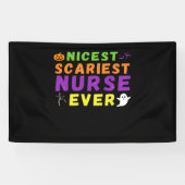 Leukste engste verpleegster ooit grappige Hallowee Spandoek (Horizontaal)