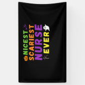 Leukste engste verpleegster ooit grappige Hallowee Spandoek (Verticaal)
