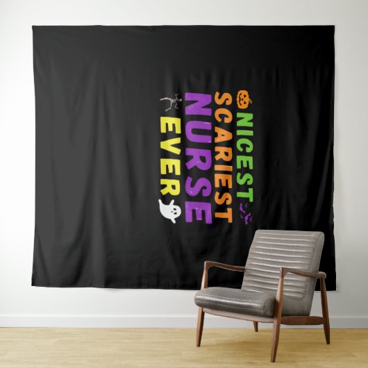 Leukste engste verpleegster ooit grappige Hallowee Wandkleed (In Situ (horizontaal))