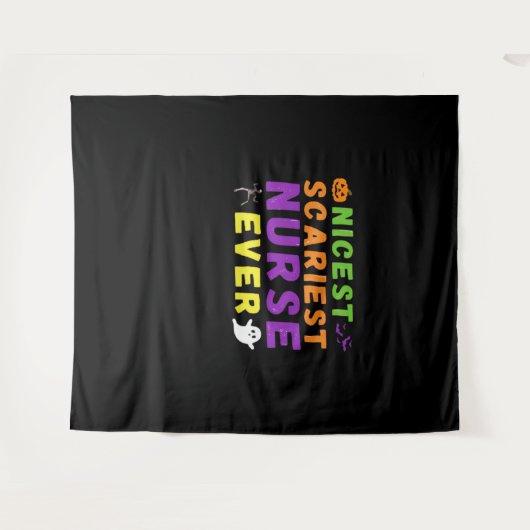 Leukste engste verpleegster ooit grappige Hallowee Wandkleed (Voorkant (horizontaal))