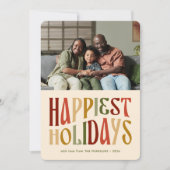 Leukste Feestdagen Leuke Retro Kerstkaart (Voorkant)