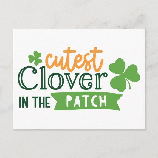 Leukste klavertje in de Patch Clover St. Patrick's Briefkaart (Voorkant)