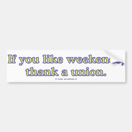 LeukWeekends Bumpersticker (Voorkant)