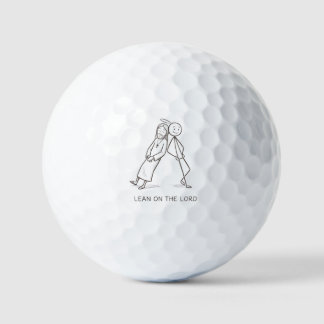 Leun op de Heer Stokfiguur Christelijke Golfballen