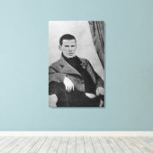 Lev Nikolaevich Tolstoy als student Canvas Afdruk (Insitu (Houten vloer))