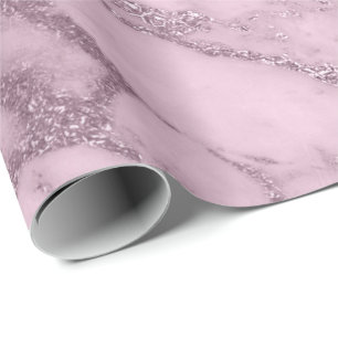 Levander Mauve Marble Stone Abstracte Metalli Cadeaupapier