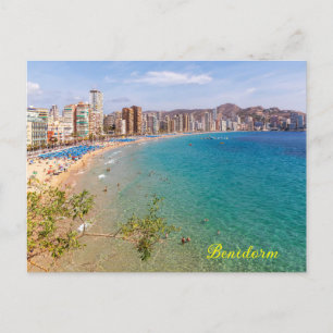 Levant Beach, Benidorm, Costa Blanca, Spanje Briefkaart