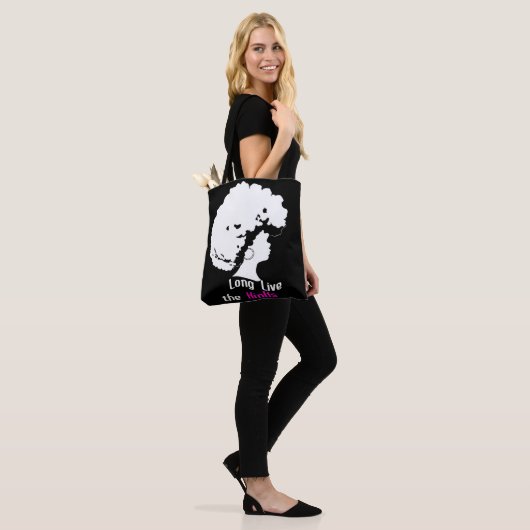 "Leve de Kinks" Print-All-Over-Totebag Draagtas (Op model)