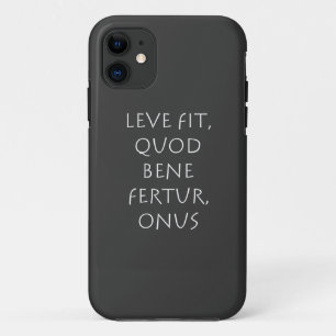 Leve fit quod bene fertur onus iPhone 11 hoesje
