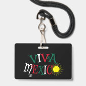 Leve Mexico Badge (Achterkant met lanyard)