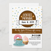 levée de fonds matinale de café INVITATION OU FLYE (Devant / Derrière)