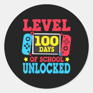 Level 100-dagen game-spel zonder vergrendeling op ronde sticker