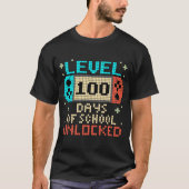 Level 100-dagen game-spel zonder vergrendeling op t-shirt (Voorkant)