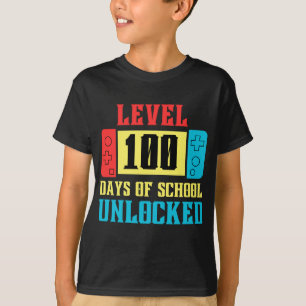 Level 100-dagen game-spel zonder vergrendeling op t-shirt