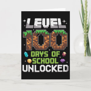 Level 100 dagen school ontgrendeld gamer jongen ki kaart