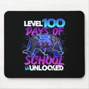 Level 100 Dagen School Ontgrendeld Gamer Jongen Me Muismat