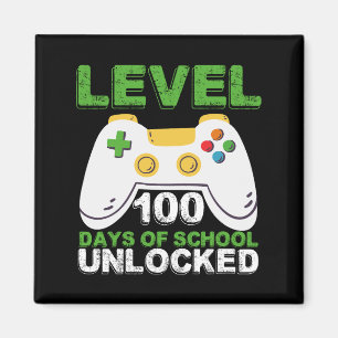 Level 100 dagen school ontgrendeld gamer videogame magneet