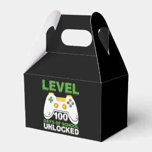 Level 100 Dagen School Ontgrendeld Gamer Videospel Bedankdoosjes