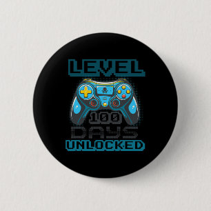 Level 100 Dagen School Ontgrendeld Videospel Jonge Ronde Button 5,7 Cm