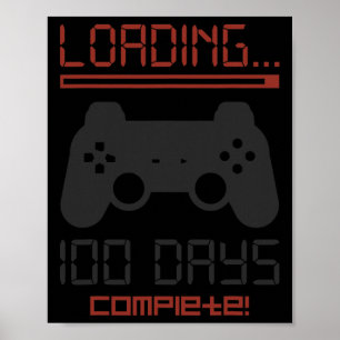 Level 100 dagen van school Complete Gamer Video Ga Poster