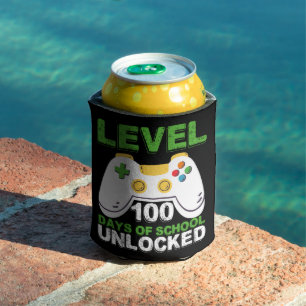 Level 100 Dagen Van School Ontgrendeld Gamer Video Blikjeskoeler