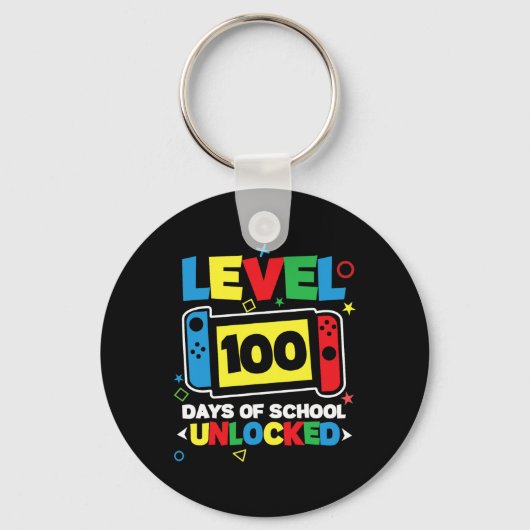 Level 100 Days of School Complete Game Controller Sleutelhanger (Voorkant)
