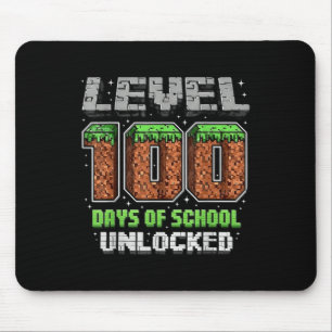 Level 100 Days of School ontgrendeld Pixel-videoga Muismat