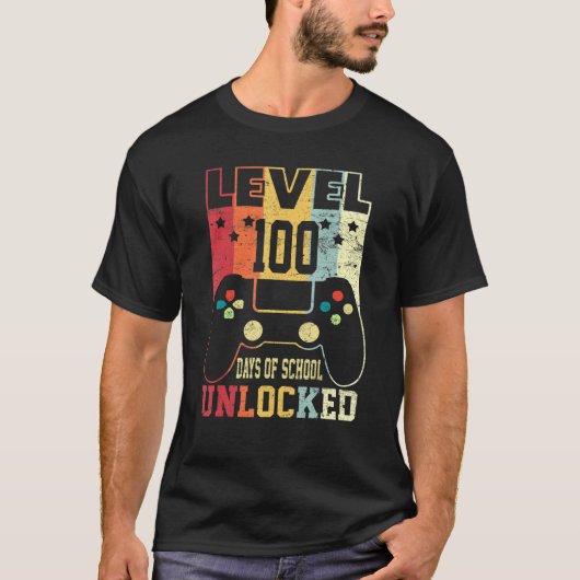 Level 100 Days Of School Unlocked 100th Day Studen T-shirt (Voorkant)