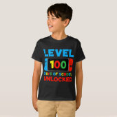 Level 100 Days of School Unlocked Kids T-Shirt  (Devant entier)