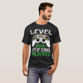 Level 100 Days Of School Unlocked T-Shirt (Devant entier)