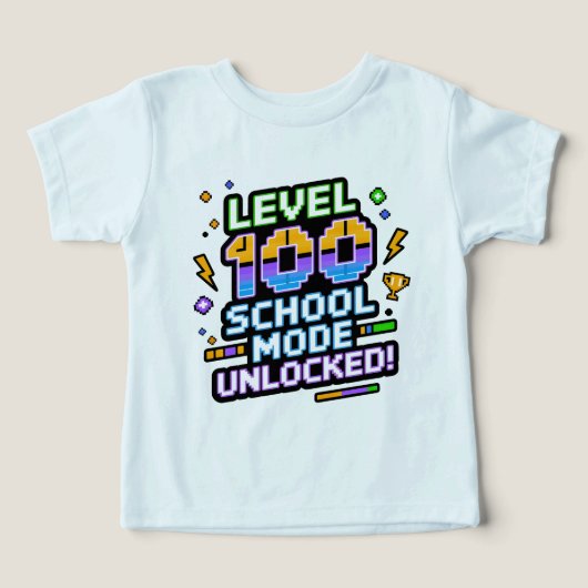 Level 100 School Mode Unlocked 100th Day of School (Design voorkant)
