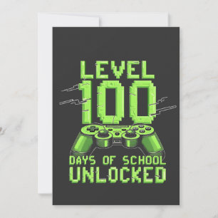 Level 100th Days of School Ontgrendeld Gaming Scho Kaart