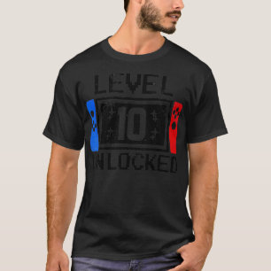 Level 10 Birthday jongens 10 jaar oude videogames T-shirt