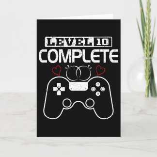 Level 10 Complete 10 jaar bruiloft Jubileum Vid Kaart