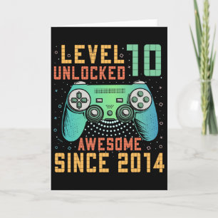 Level 10 Ontgrendeld 10e Verjaardag Cadeaus voor 1 Kaart