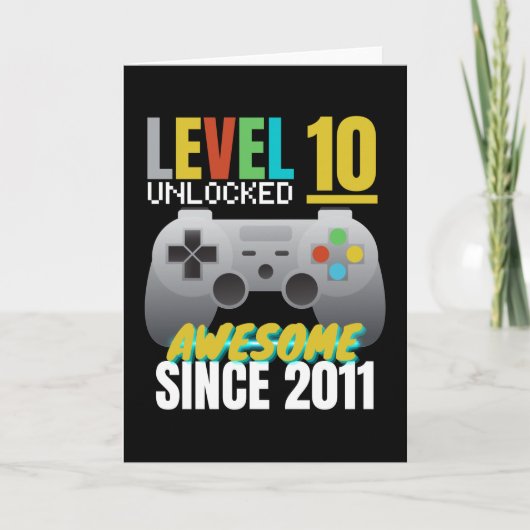 Level 10 Ontgrendeld Geweldig Sinds 2011 Kaart (Voorkant)