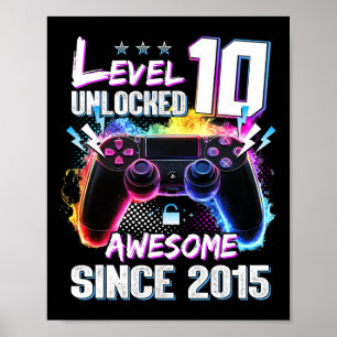 Level 10 Ontgrendeld Geweldig Sinds 2015 10e Verja Poster