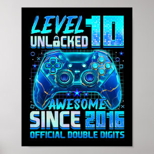 Level 10 Ontgrendeld Geweldig Sinds 2016 10e Verja Poster