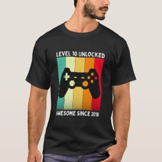 level 10 ontgrendeld geweldig sinds 2016 t-shirt