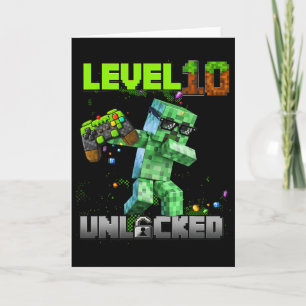 Level 10 Ontgrendeld - Verjaardagsjongen Pixel Gam Kaart