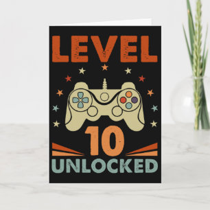 Level 10 Ontgrendeld Videospel 10e Verjaardag 10 J Kaart