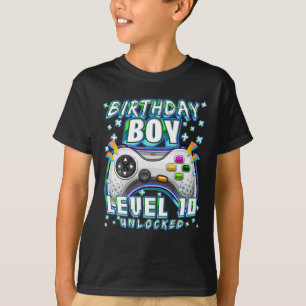Level 10 Ontgrendeld Videospel 10e Verjaardag Game T-shirt