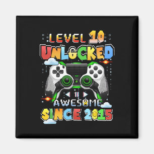 Level 10 Ontgrendeld Videospelertje 10 Jaar 10 Ver Magneet