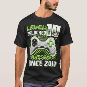 Level 10 Unlocked Awesome 2011 Video Game 10th Bir T-shirt